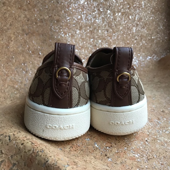 Coach Sig. Platform Lugged Khaki Sneaker Slip C115 - Picture 4 of 8